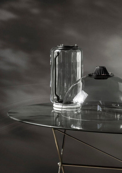 Adjustable Clear Glass Cylinder LED Pendant Light