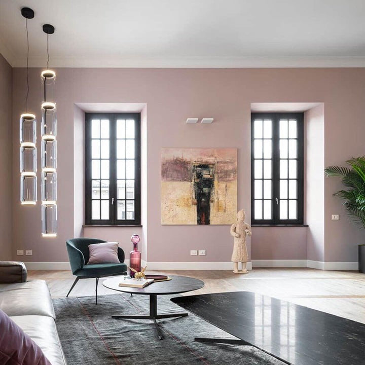 Adjustable Clear Glass Cylinder LED Pendant Light