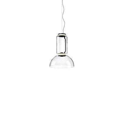 Adjustable Clear Glass Cylinder LED Pendant Light