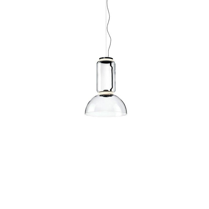 Adjustable Clear Glass Cylinder LED Pendant Light