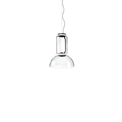 Adjustable Clear Glass Cylinder LED Pendant Light