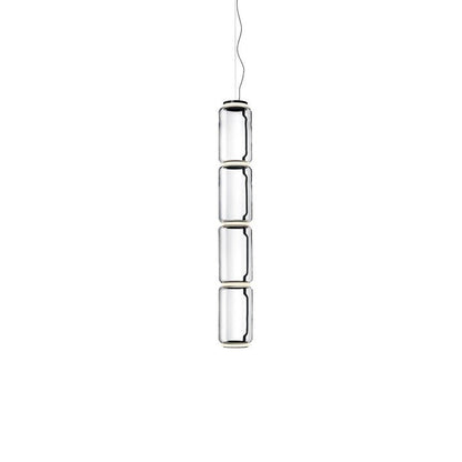 Adjustable Clear Glass Cylinder LED Pendant Light