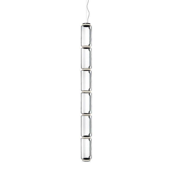 Adjustable Clear Glass Cylinder LED Pendant Light