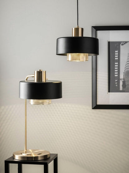 Adjustable Copper & Black Metal Table Lamp