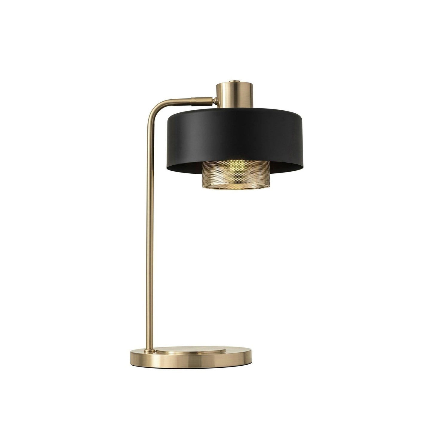 Adjustable Copper & Black Metal Table Lamp