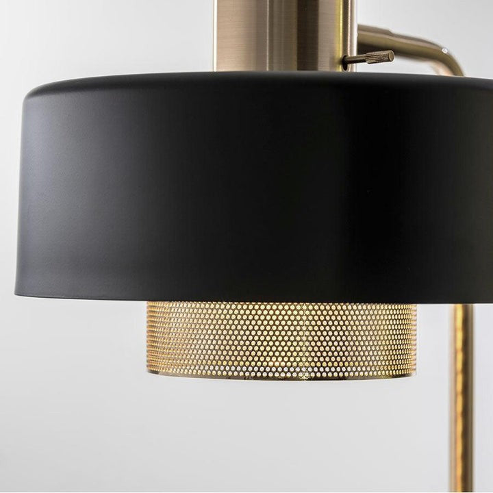Adjustable Copper & Black Metal Table Lamp