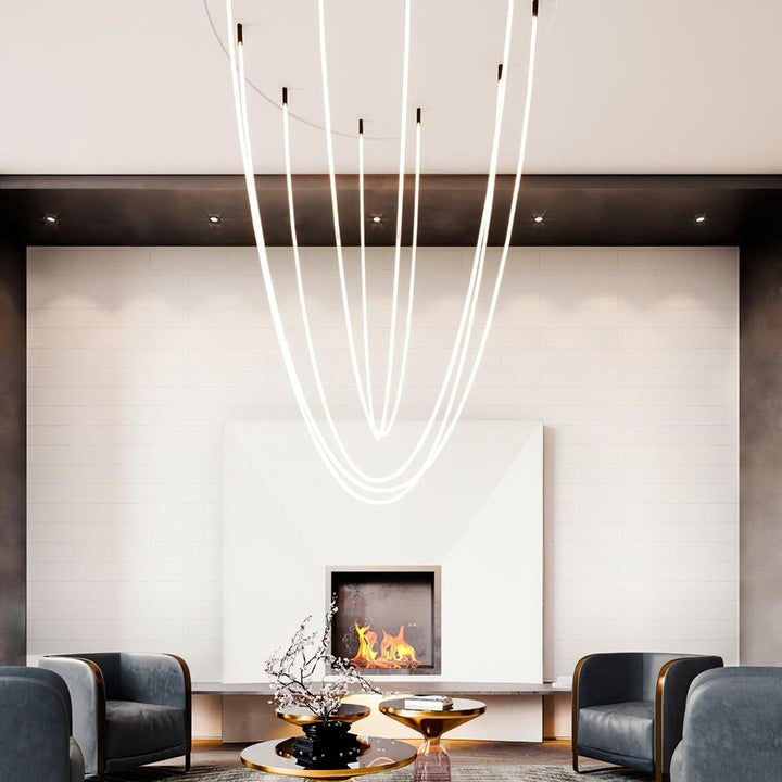 Adjustable Curved Silicone Pendant Light