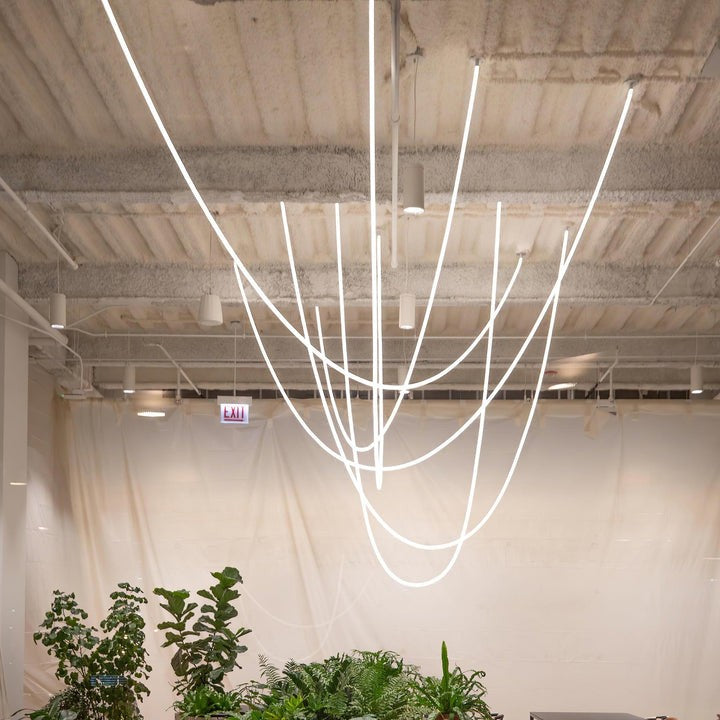 Adjustable Curved Silicone Pendant Light