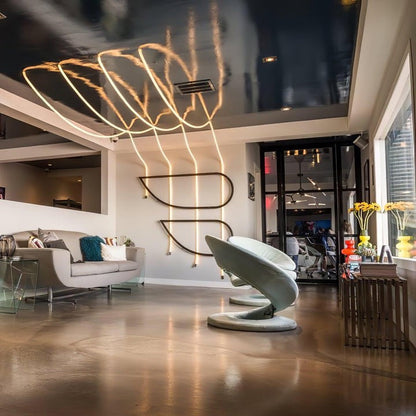 Adjustable Curved Silicone Pendant Light