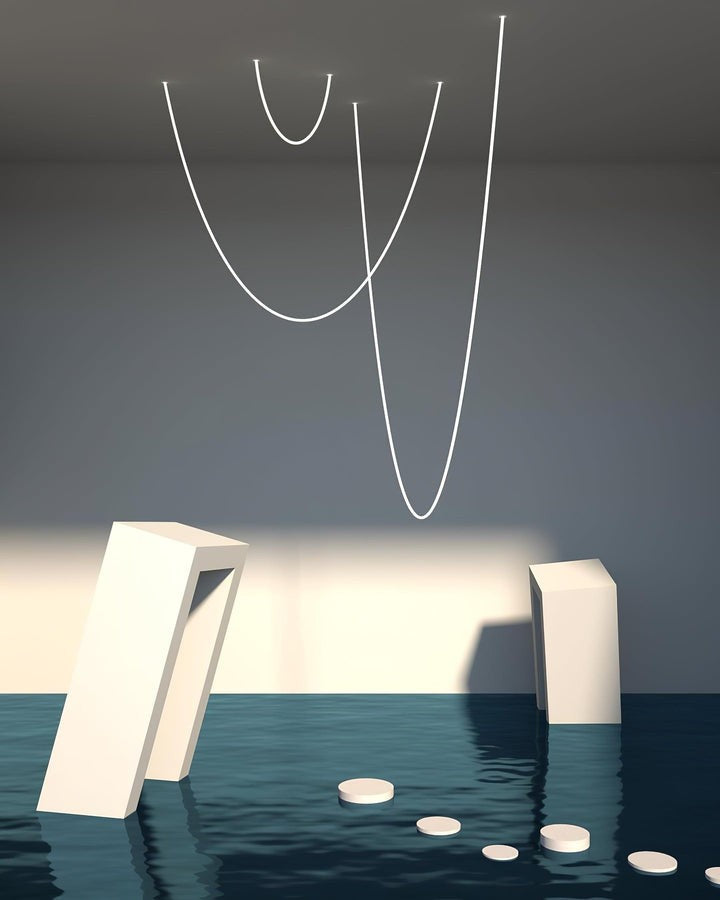 Adjustable Curved Silicone Pendant Light