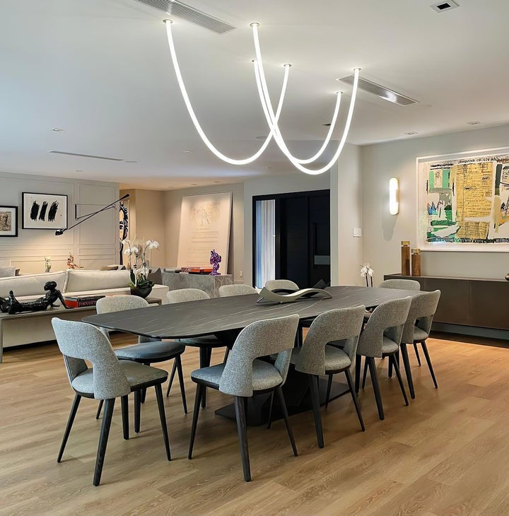 Adjustable Curved Silicone Pendant Light