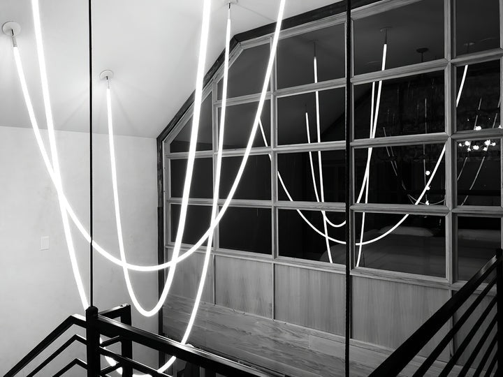 Adjustable Curved Silicone Pendant Light