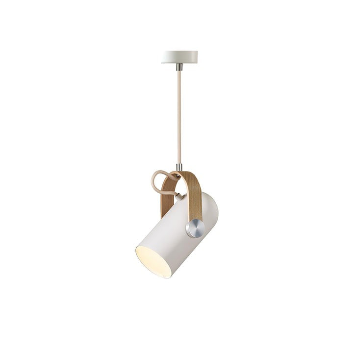 Adjustable LED Spotlight Pendant in Black & Walnut