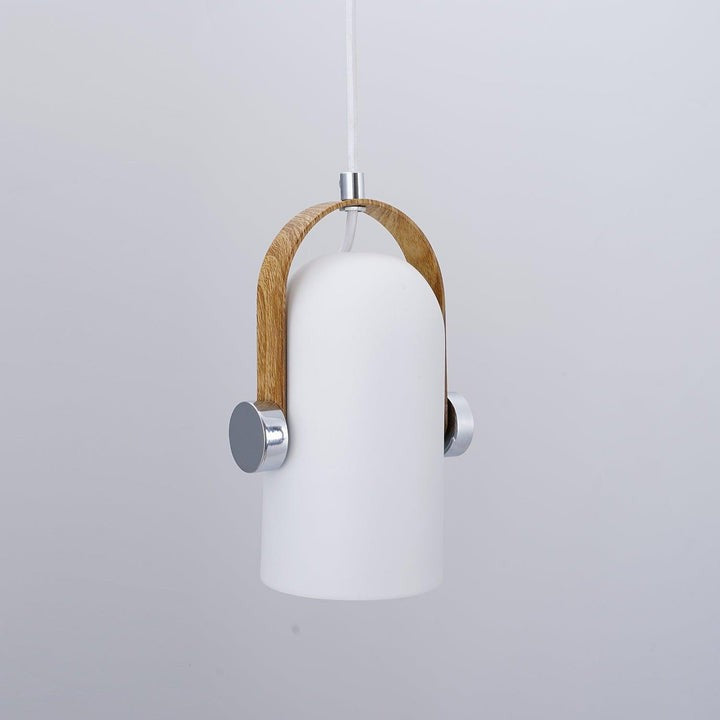 Adjustable LED Spotlight Pendant in Black & Walnut