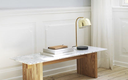 Adjustable Marble & Metal Desk Lamp with LED Lighting