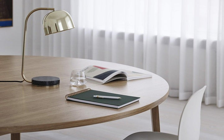 Adjustable Marble & Metal Desk Lamp with LED Lighting