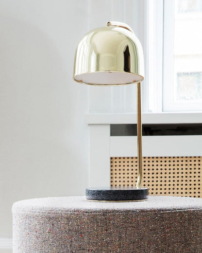 Adjustable Marble & Metal Desk Lamp with LED Lighting