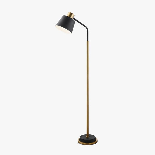 Adjustable Mid-Century LED Floor Lamp with Gold Base