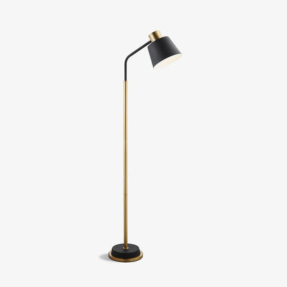 Adjustable Mid-Century LED Floor Lamp with Gold Base