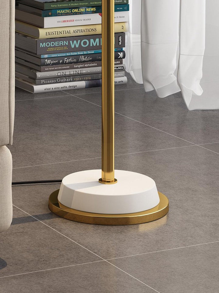 Adjustable Mid-Century LED Floor Lamp with Gold Base