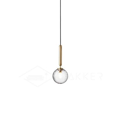 Adjustable Opal & Clear Glass Sphere Pendant Light