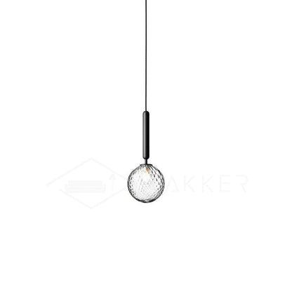 Adjustable Opal & Clear Glass Sphere Pendant Light