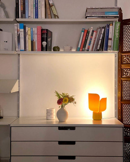 Adjustable Petal-Shape Glass LED Table Lamp