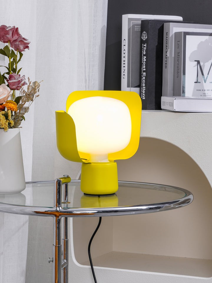 Adjustable Petal-Shape Glass LED Table Lamp