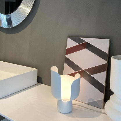 Adjustable Petal-Shape Glass LED Table Lamp