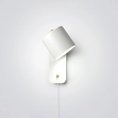 Adjustable Rotating Cylinder Plug-In Wall Sconce
