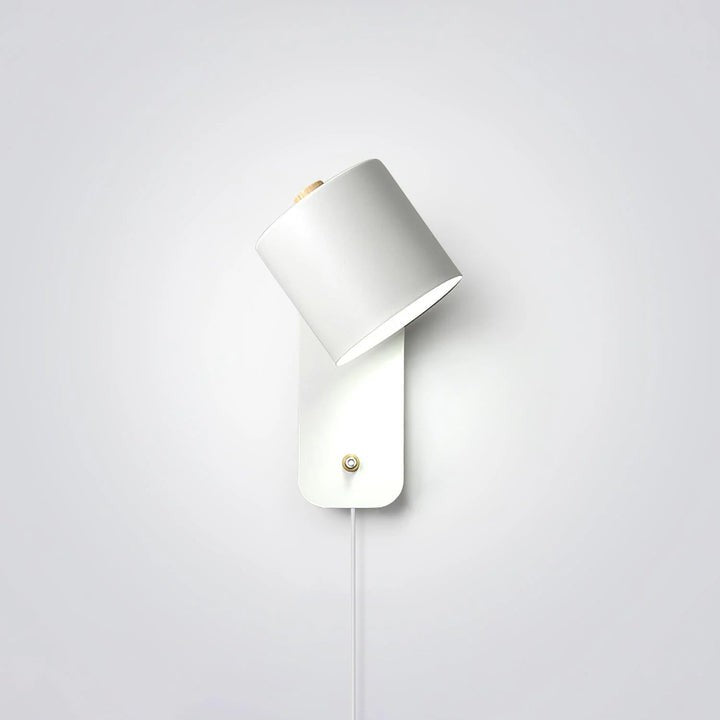 Adjustable Rotating Cylinder Plug-In Wall Sconce