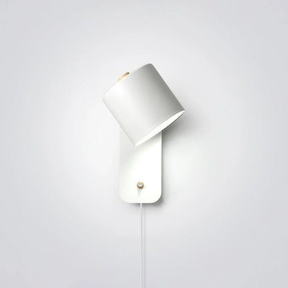 Adjustable Rotating Cylinder Plug-In Wall Sconce
