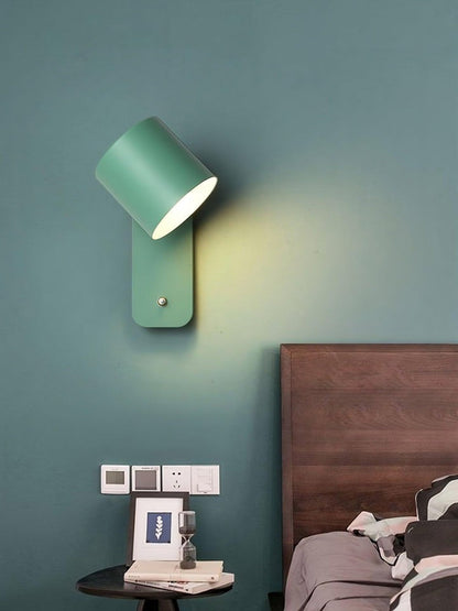 Adjustable Rotating Cylinder Plug-In Wall Sconce