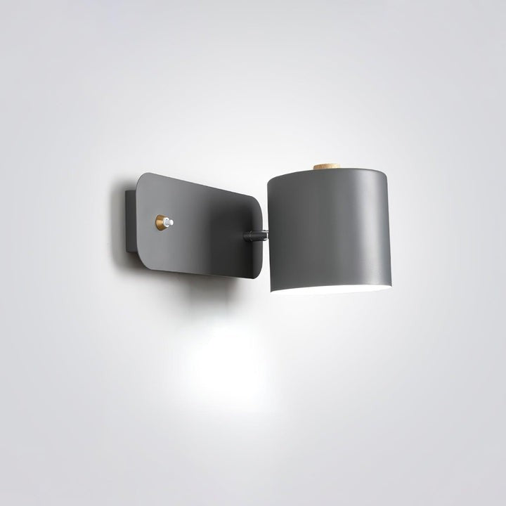 Adjustable Rotating Cylinder Plug-In Wall Sconce