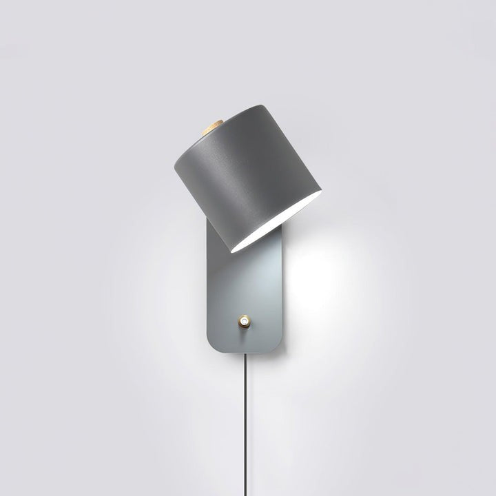 Adjustable Rotating Cylinder Plug-In Wall Sconce