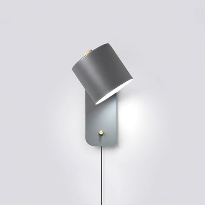 Adjustable Rotating Cylinder Plug-In Wall Sconce