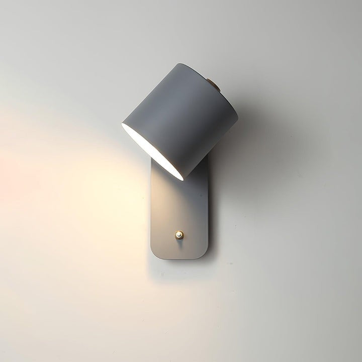 Adjustable Rotating Cylinder Plug-In Wall Sconce