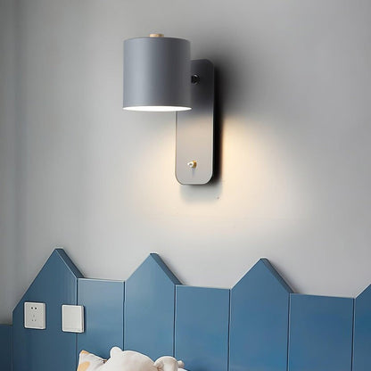 Adjustable Rotating Cylinder Plug-In Wall Sconce