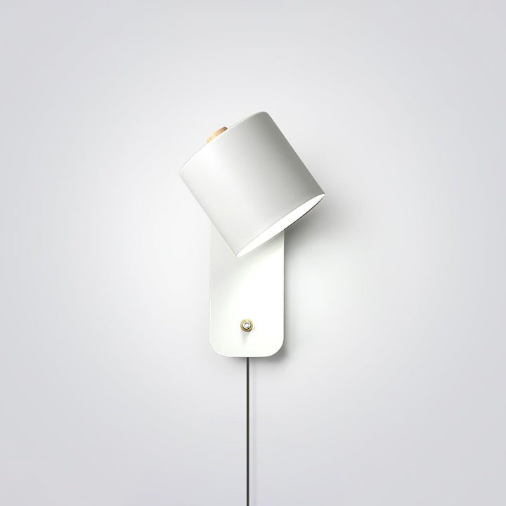 Adjustable Rotating Cylinder Plug-In Wall Sconce