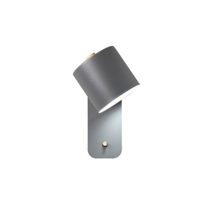 Adjustable Rotating Cylinder Plug-In Wall Sconce