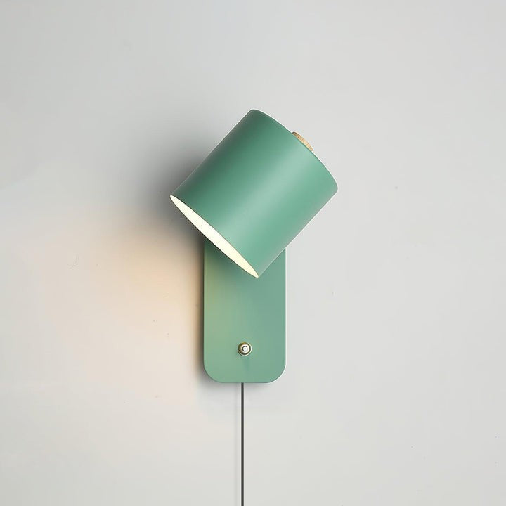 Adjustable Rotating Cylinder Plug-In Wall Sconce