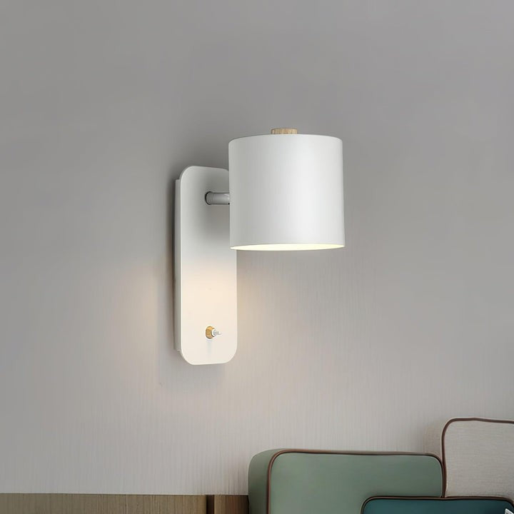 Adjustable Rotating Cylinder Plug-In Wall Sconce