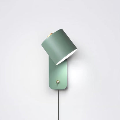 Adjustable Rotating Cylinder Plug-In Wall Sconce