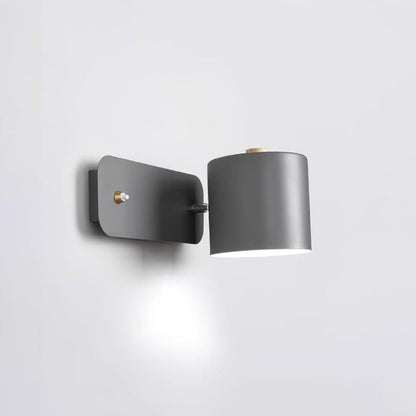 Adjustable Rotating Cylinder Plug-In Wall Sconce