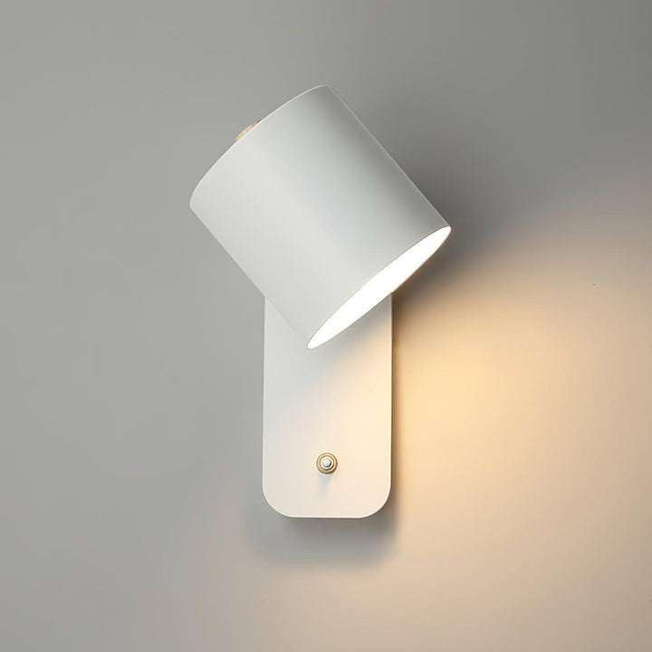 Adjustable Rotating Cylinder Plug-In Wall Sconce