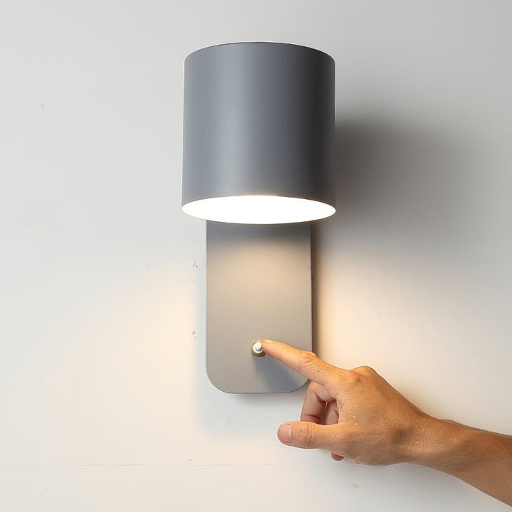 Adjustable Rotating Cylinder Plug-In Wall Sconce