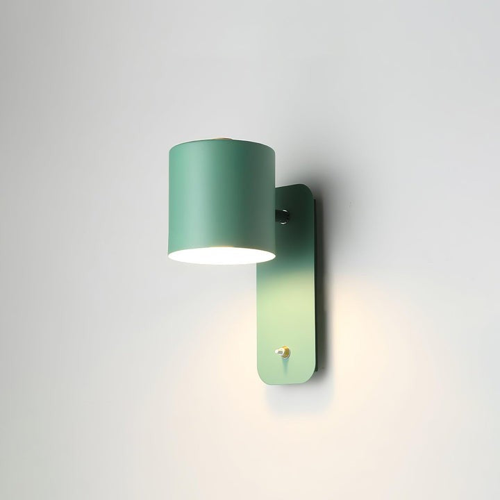 Adjustable Rotating Cylinder Plug-In Wall Sconce