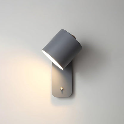 Adjustable Rotating Cylinder Plug-In Wall Sconce