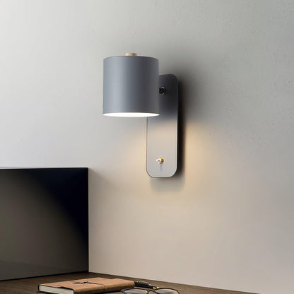 Adjustable Rotating Cylinder Plug-In Wall Sconce