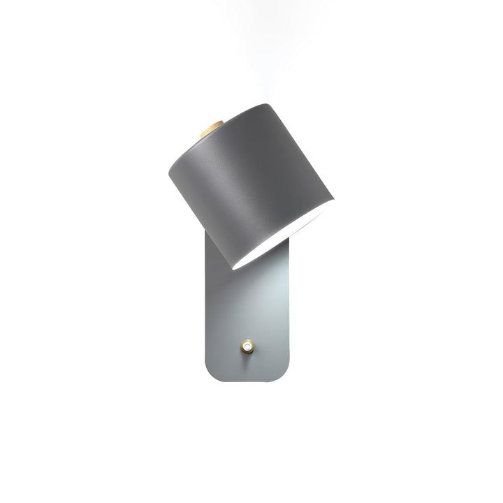 Adjustable Rotating Cylinder Plug-In Wall Sconce